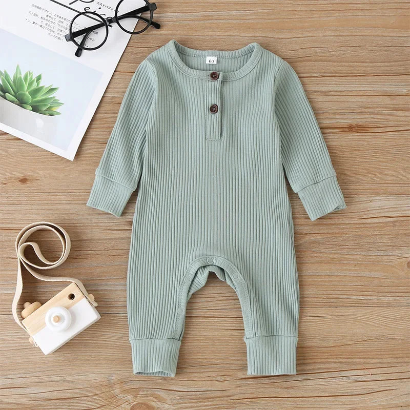 Autumn Newborn Infant Baby Boys Girls Romper Playsuit Overalls Cotton Long Sleeve Baby Jumpsuit Newborn Clothes SPINGHAR