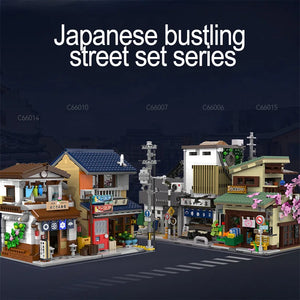 Cada LED City Japanese Style Canteen House Architecture Building Blocks Late Night Canteen Figures Bricks Toys for Kid Gifts SPINGHAR