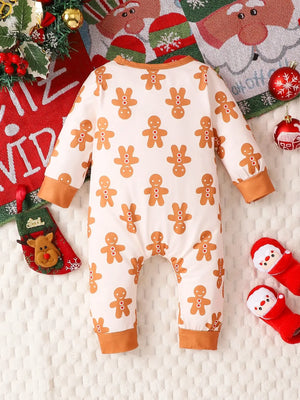 Autumn & Winter Infant/Toddler 0-18m 1 Year Old Baby Long Sleeved Cartoon Christmas Pants Crawling Suit Newborn Romper - SPINGHAR