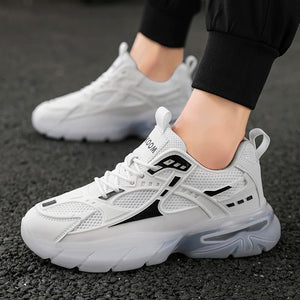 Men's Autumn Mesh Breathable Tennis Sneaker Outdoor Thick Sole Anti Slip Fashion Trendy Casual Running Shoes Tenis Para Hombre SPINGHAR