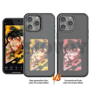 New Trendy Phone Cases That Supports DIY Photo Transfer Via NFC Phone Cases for IPhone 15 14 13 Pro Max Battery Free Phone Funda SPINGHAR