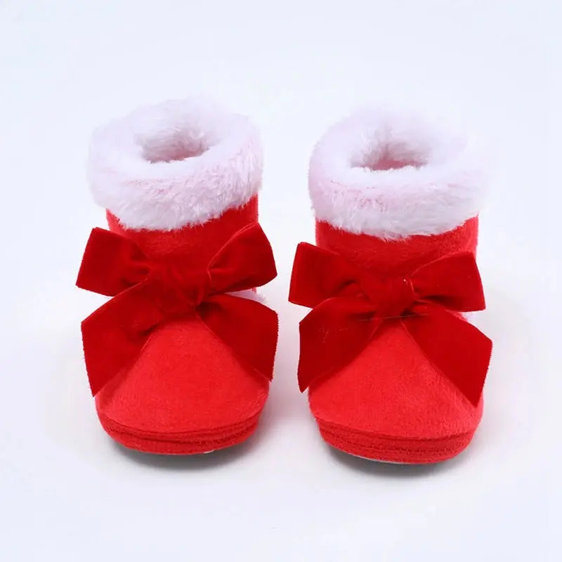 Autumn Winter  Baby Boots kids Girl Boys Winter Warm Shoes Solid Fashion Toddler Fuzzy Balls First Walkers Kid Shoes 0-18M - SPINGHAR