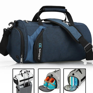 IX Large Gym Bag Fitness Bags Wet Dry Training Men Yoga For Shoes Travel Shoulder Handbags Multifunction Work Out Swimming Bag SPINGHAR