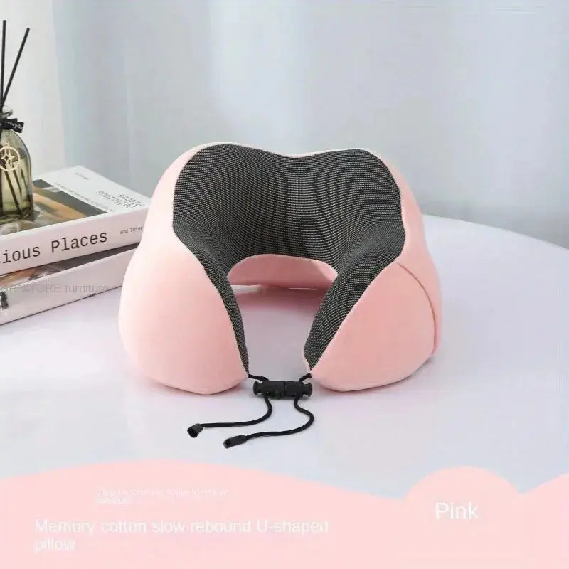 U Shaped Memory Foam Neck Pillows Soft Travel Pillow Massage Neck Pillow Sleeping Airplane Pillow Cervical Healthcare Bedding - SPINGHAR