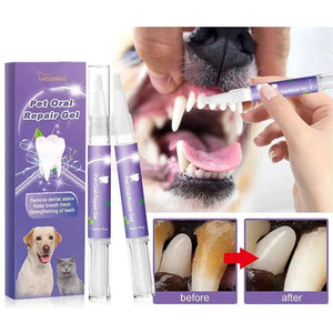 Pet Teeth Cleaning Pen Dog Cat Tartar Plaque Remover Freshen Breath Clean Tooth Stains Deodorant Repair Gum Pet Oral Care Gel SPINGHAR