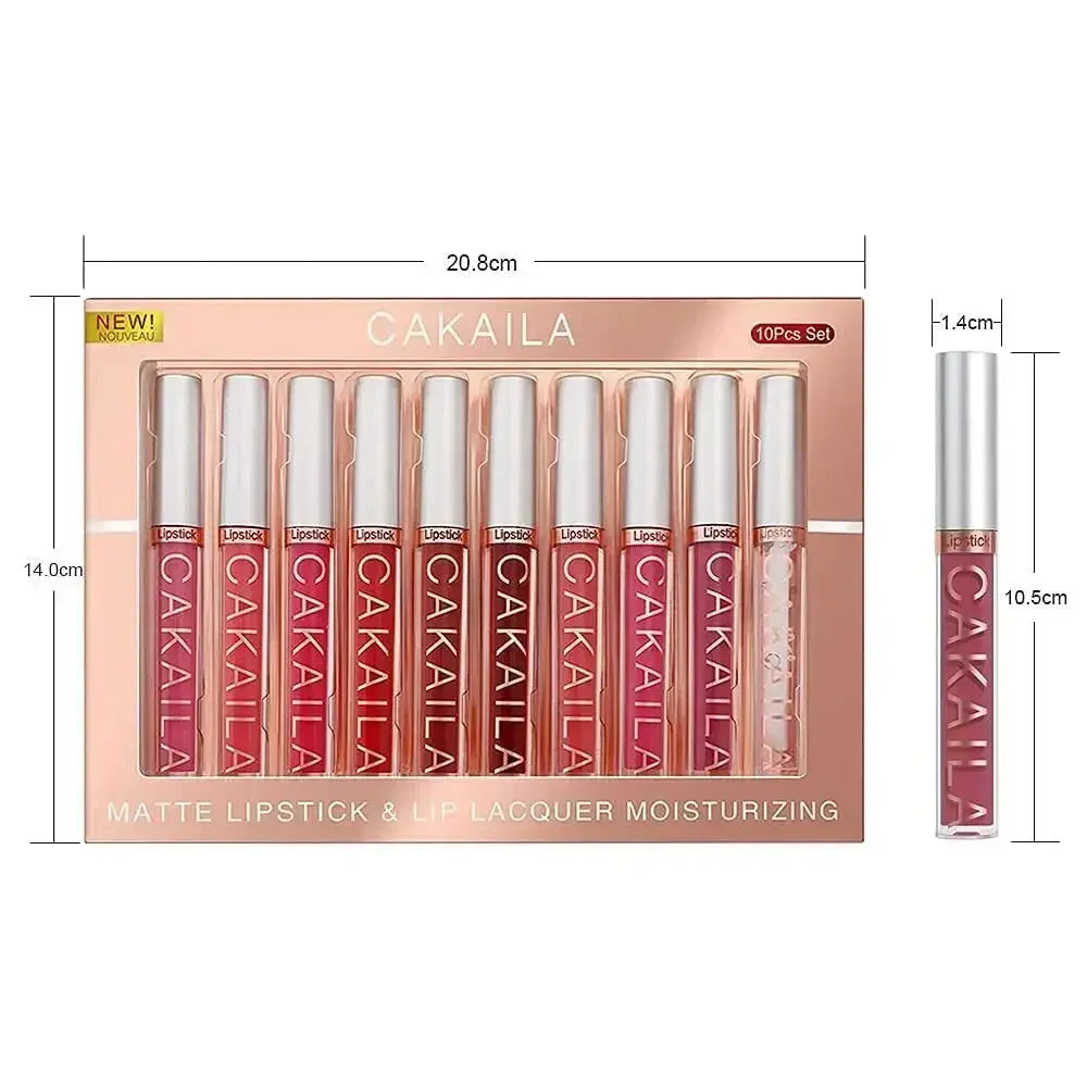 3-12 PCS Matte Lipstick Set - Waterproof Long-Lasting Lip Gloss - SPINGHAR