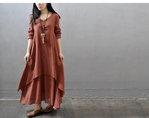 Indian Women's Kurties | Vintage Boho Ethnic Long Sleeve Maxi Dresses | Fashion for India & Pakistan - SPINGHAR