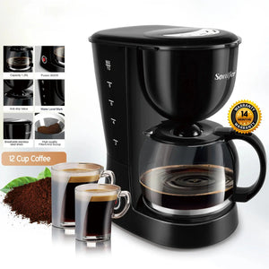 1.25L Electric Drip Coffee Maker 800W Household Coffee Machine 6 Cup Tea Coffee Pot Milk Coffee Maker for Gift 220V Sonifer - SPINGHAR