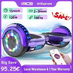 6.5-Inch Hoverboards with Bluetooth & LED Lights - SPINGHAR