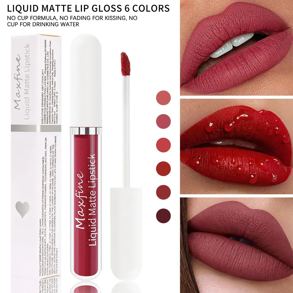 Waterproof Matte Liquid Lipstick - Long-Lasting Velvet Finish - SPINGHAR