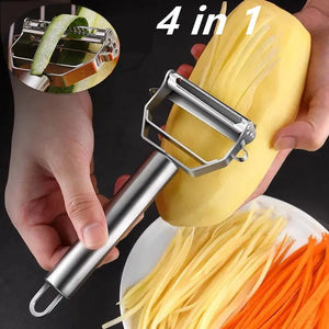 Multifunctional Kitchen Peeler Vegetable Fruit Peeler Stainless Steel Durable Potato Slicer Household Shredder Carrot Peeler - SPINGHAR