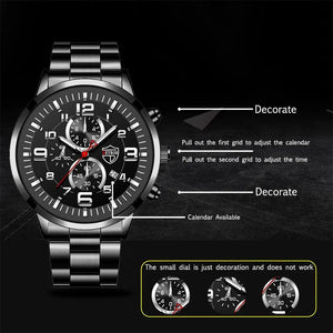 Brand Men's Watches Luxury Stainless Steel Quartz Watch Man Leather Calendar Sports Wristwatch Luminous Clock reloj hombre - SPINGHAR