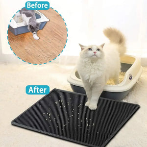 Honeycomb Waterproof Cat Litter Mat - Non-Slip, Soft EVA, Double Layer SPINGHAR