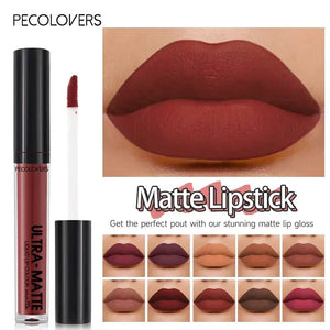 Waterproof Nude Lip Gloss - Long-lasting Velvet Matte Lipstick - SPINGHAR