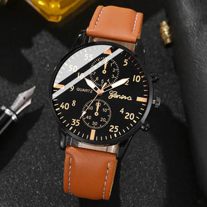 New Hip Hop Mens Fashion Watches Luxury Male Clock Wristwatch Sport MensWrist Watch Bracelet Set Relogio Masculino - SPINGHAR