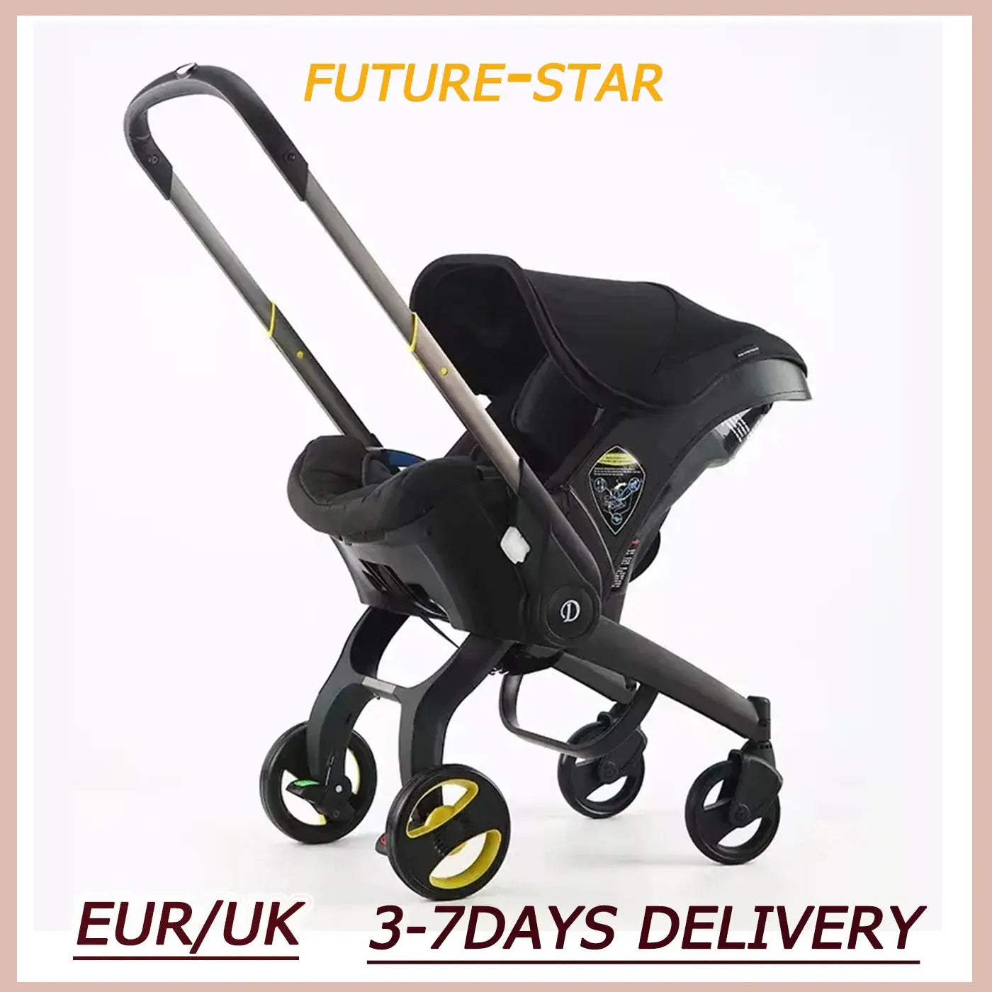 Baby Stroller  Lightweight Stroller Baby Carriage Baby pram 4 in 1 Safety Car Travel System High Quality Senior Baby Stroller - SPINGHAR