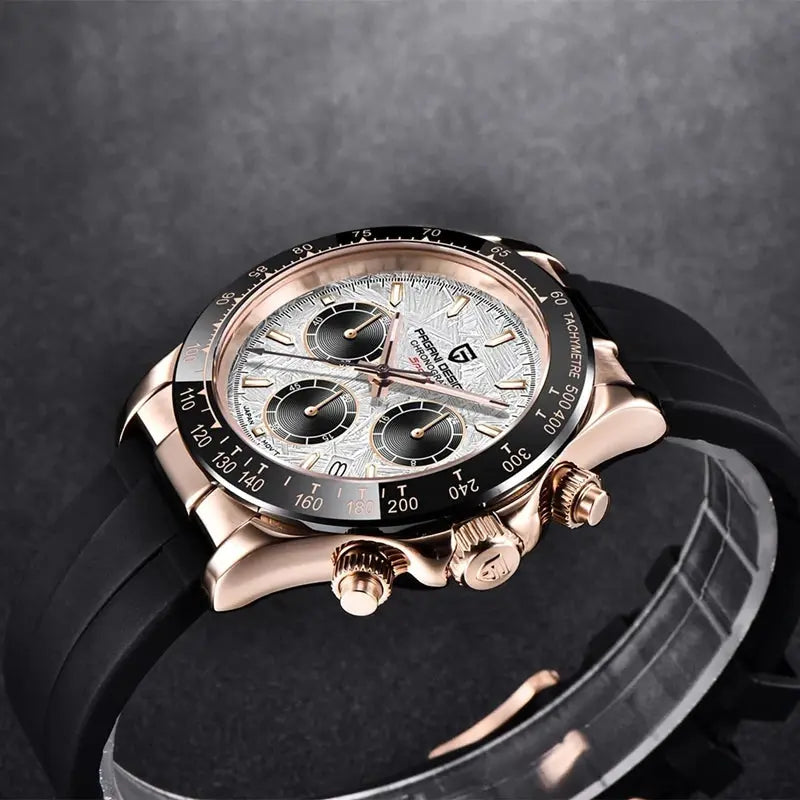 40mm New V2 PAGANI DESIGN Men's Quartz Watches Sapphire Retro Chronograph Stainless Steel Waterproof Watch Men Relogio Masculino - SPINGHAR