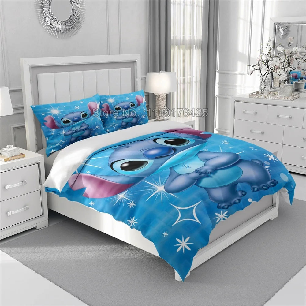 Lilo Stitch Bedding Set - Kids Duvet Cover & Pillowcases for Twin, Full, Queen, King Size SPINGHAR