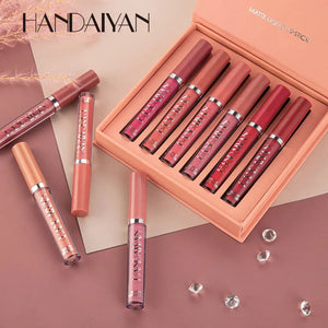 6Pcs Matte Liquid Lipstick Set - Long-Lasting Waterproof Lip Gloss - SPINGHAR