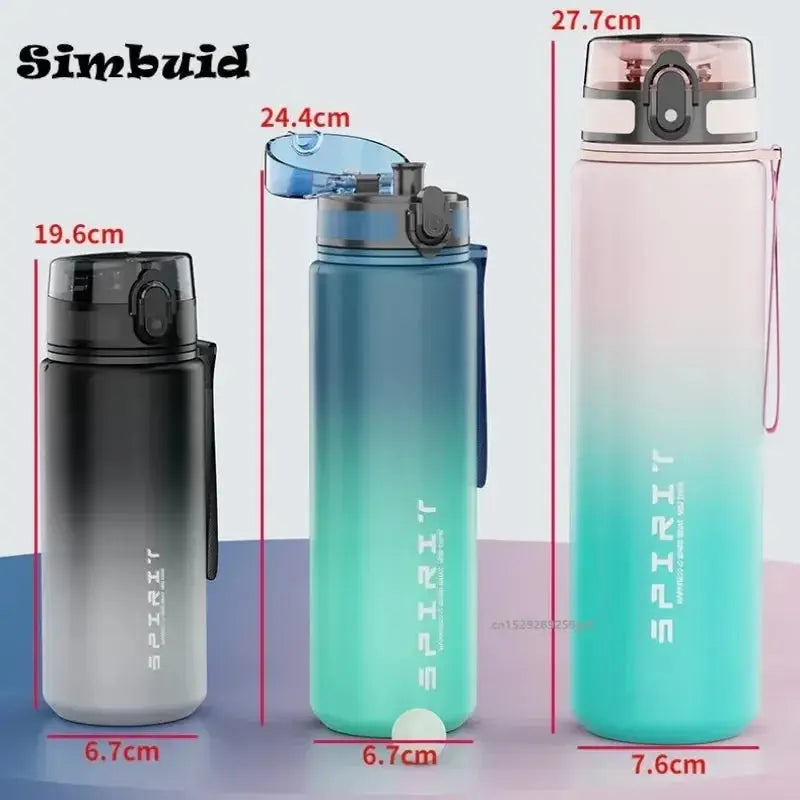 1L Leak-Proof Colorful Sports Water Bottle. - SPINGHAR