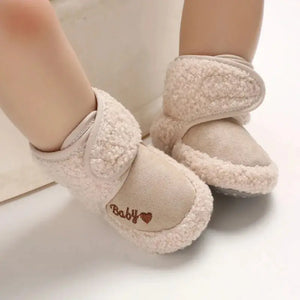 Baby Socks Winter Baby Boy Girl Booties Fluff Soft Toddler Shoes First Walkers Anti-slip Warm Newborn Infant Crib Shoes - SPINGHAR