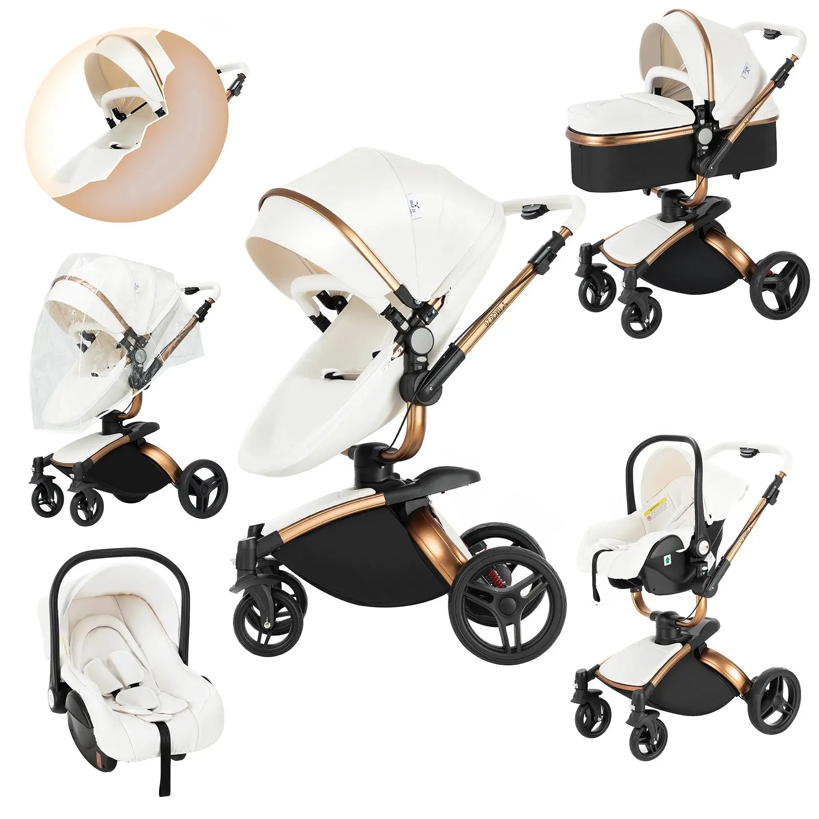 lightweight strollers Baby Stroller 3 in 1 Strollers Baby Trolley Tricycle Baby Walker  Stroller Car for Newborn Baby Baby pram - SPINGHAR