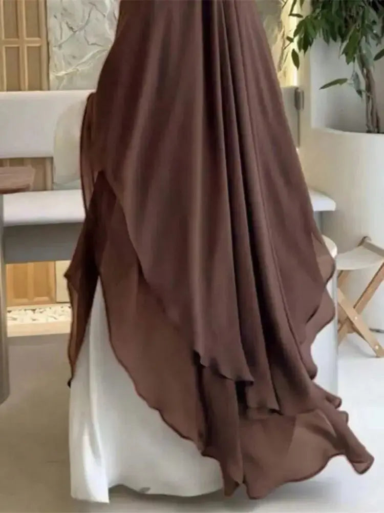 Ramadan Khimar Abaya - Muslim Hijab Dress for Women - SPINGHAR