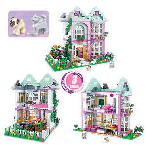 Friends City Tree House Summer Holiday Villa Castle Building Blocks Sets Figures Garden DIY Toys for Kids Girl Birthday Gift SPINGHAR