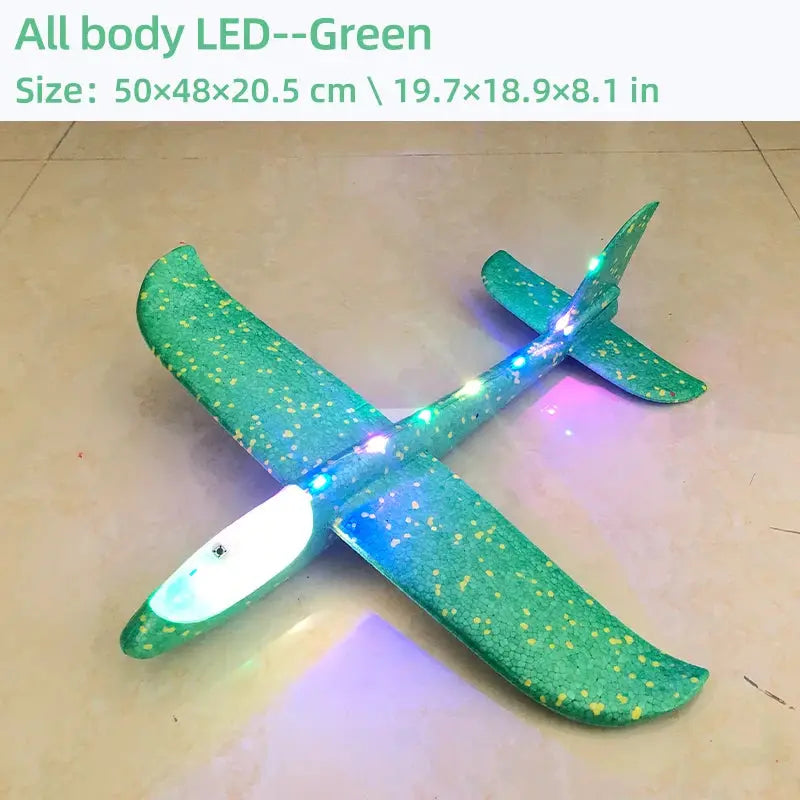 50CM Big Foam Plane Glider Hand Throw Airplane Light Inertial EPP Bubble Planes Outdoor Launch Kids Toys for Children Boys Gift - SPINGHAR