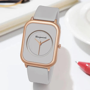 Casual Fashion Simple Personality Literal Women Silicone Quartz Watch - SPINGHAR