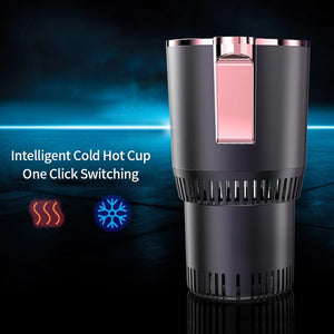 Car Cold Hot Cup Touch Screen Beverage Can Smart Digital Display Car Cup Holder Cooler Heater Home Camping Travel Car Cup Holder SPINGHAR