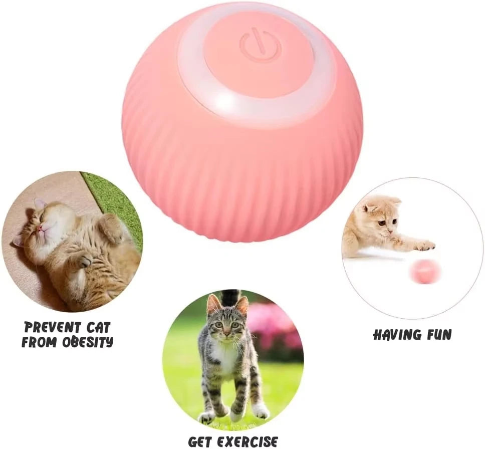 Cat Interactive Ball Smart Cat Toys Indoor Automatic Rolling Magic Ball Electronic Interactive Cat Toy Cat Game Accessories SPINGHAR