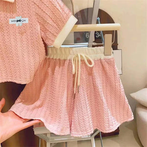 Baby Girls Clothes Set Kids Cute Sweet Casual Short Sleeve Top Pant Outfit Sets Summer Children Comforts Sportswear 2-10Years SPINGHAR