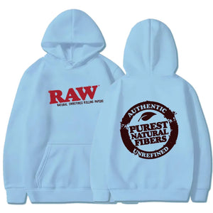 RAW Fashion Hoodie Men's Sweatshirt Polar Fleece Hooded Harajuku Hip Hop Casual Men's Ladies Hoodie High Quality Pullover Hoodie SPINGHAR