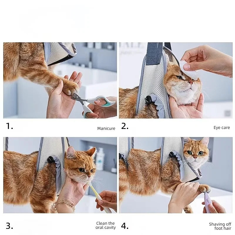 Adjustable Pet Grooming Hammock Helper Cat Dog Beauty Hammock Puppy Grooming Cuting Nails Hammock Tool Bag Pet Accessories SPINGHAR