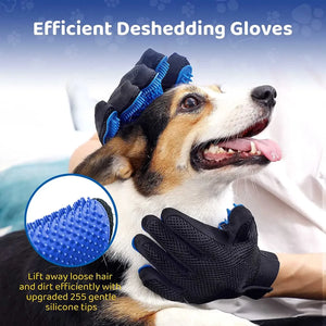 Pet Grooming Glove Gentle Efficient Pet Hair Remover Mitt Cat Accessories Pet Glove for Dogs Cats Pet Products Cat Supplies SPINGHAR