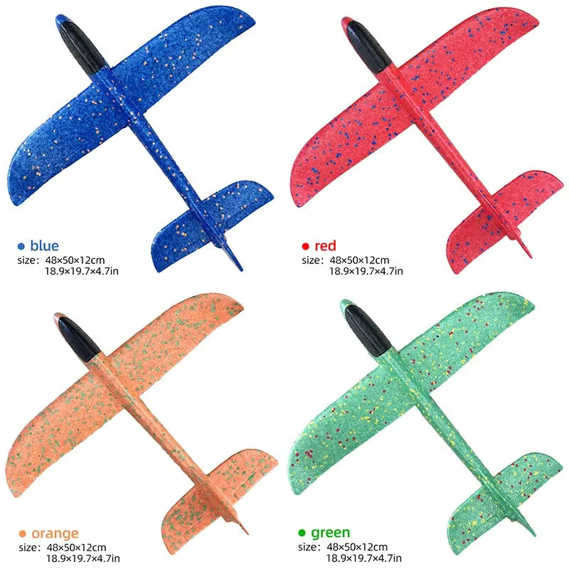 50CM Big Foam Plane Glider Hand Throw Airplane Light Inertial EPP Bubble Planes Outdoor Launch Kids Toys for Children Boys Gift - SPINGHAR