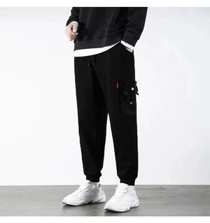 Trendy Solid Color Men's Cargo Pants - Loose Casual Multi Pocket Work Pants - SPINGHAR