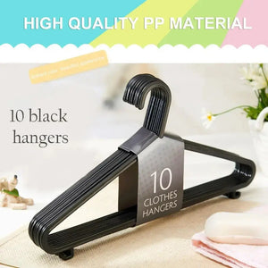 10pcs Adult PlasticsClothe Hanging Rack Clothing Hanger Non-Slip Dry Portable Household Clothe DressOrganizer Closet Space Saver - SPINGHAR