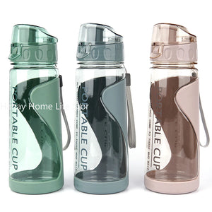 500ml Plastic Water Bottles Bottle BPA Free Outdoor Sports Water Cup Water Mug Student Portable Mug with Handle Drinking Tool SPINGHAR