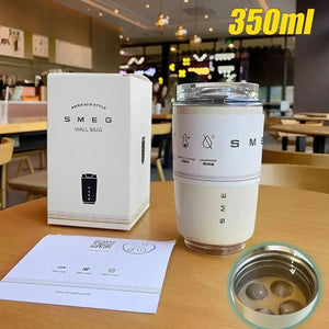 350ML Stainless Steel SMEG Water Bottles Insulated Water Bottles Thermos Bottle Drinking Bottle Coffee Cup Travel Mug - SPINGHAR