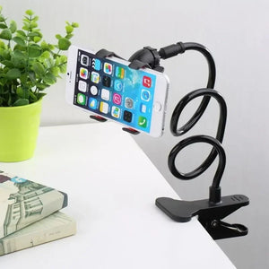 Universal Lazy Bracket Mobile Phone Holder Gooseneck Stand Stents Flexible Bed Desk Table Clip Bracket for Smartphone Holder SPINGHAR