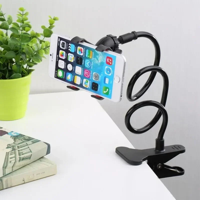 Universal Lazy Bracket Mobile Phone Holder Gooseneck Stand Stents Flexible Bed Desk Table Clip Bracket for Smartphone Holder SPINGHAR