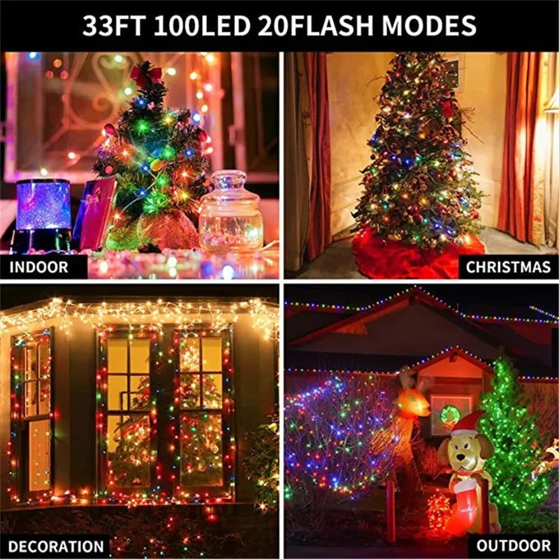 5/10/ 20M RGB LED String Light APP Bluetooth  Smart Fairy Lights Festoon Christmas Tree Wedding Outdoor Garden  Decor New Year L SPINGHAR