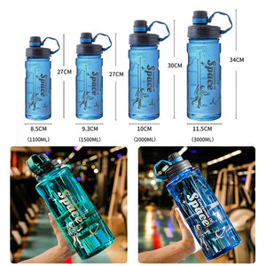 1.5L 2L 3L Large Capacity Sports Water Bottle Outdoor Fitness Water Cup Camping Mountaineering Portable Fitness Jug SPINGHAR