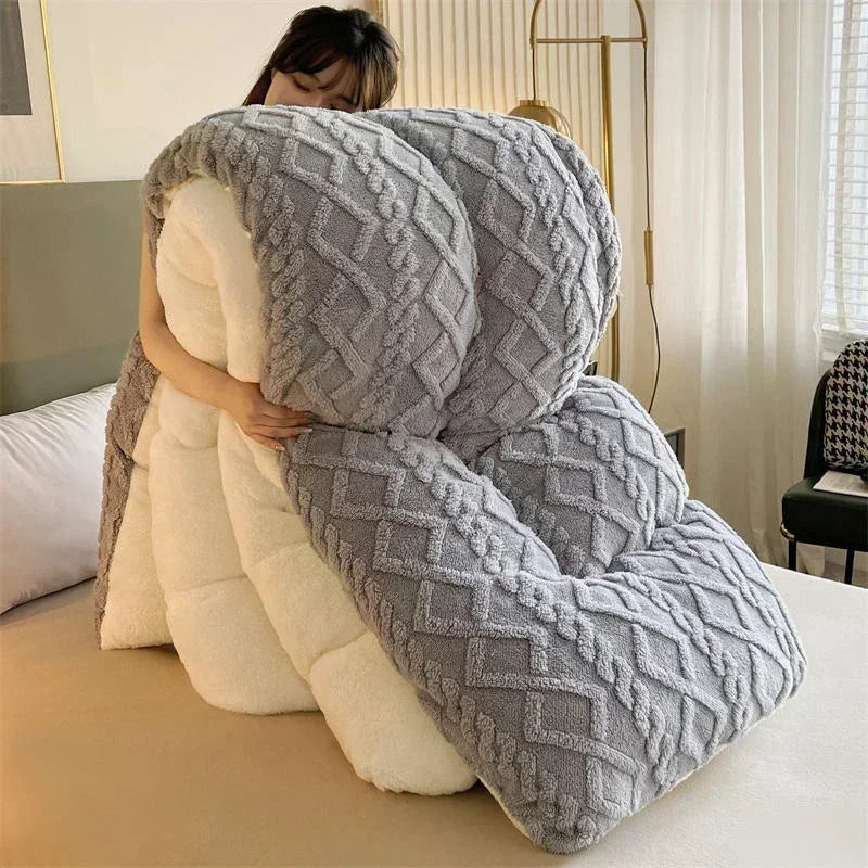 Thickened Winter Warm Cashmere Blanket SPINGHAR