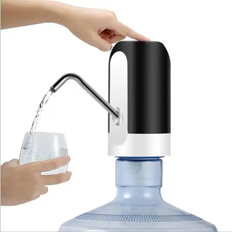 1pcWhite/Black Water Bottle Pump USB Charging Auto Switch Drinking Dispenser Charging One Click Auto Switch Drink Pump Dispenser - SPINGHAR