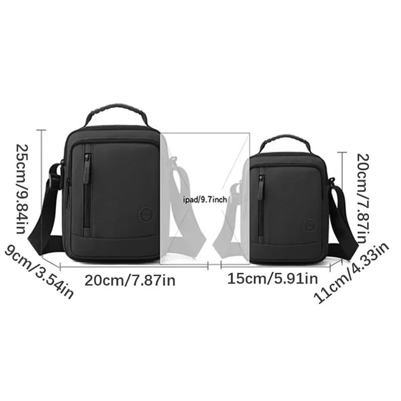 HTVIL Luxury Designer Men Nylon Waterproof Fashion Shoulder Bag High Quality Travel Anti-Theft Crossbody Pack European American SPINGHAR