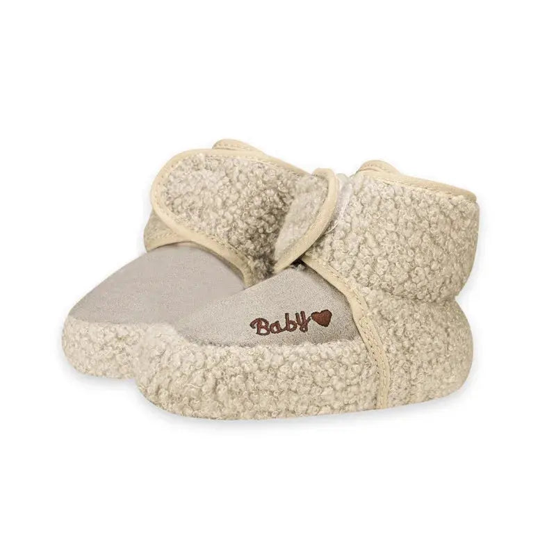 Baby Socks Winter Baby Boy Girl Booties Fluff Soft Toddler Shoes First Walkers Anti-slip Warm Newborn Infant Crib Shoes - SPINGHAR