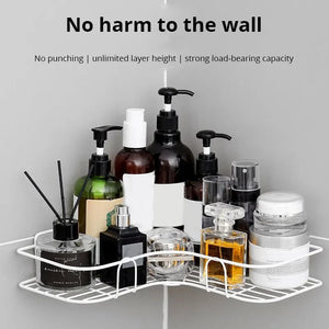 Iron Triangle Rack For Kitchen Bathroom Storage Rack Thickened Love Corner Rack Storage Rack Durable SPINGHAR